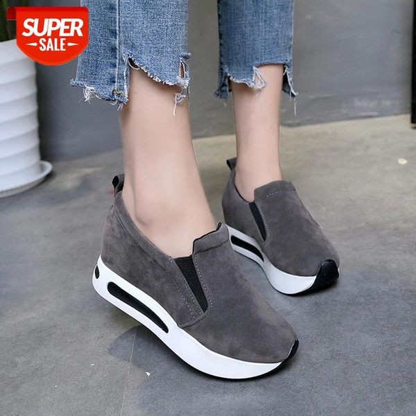 

women vulcanized shoes casual wedge platform elastic band spring autumn increasing shoes ladies sneakers female drop shop #356c