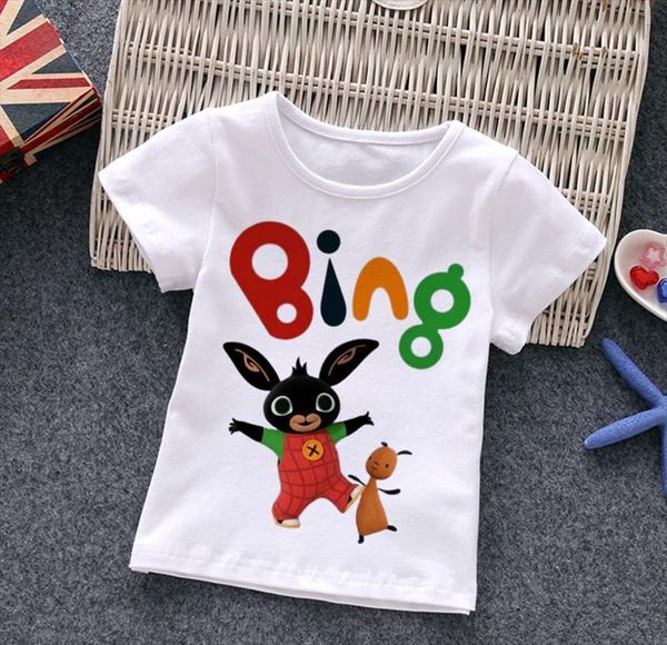 

cute girl t shirt cartoon for girls childrens clothing kids clothes boys rabbits graphic shirts, Blue
