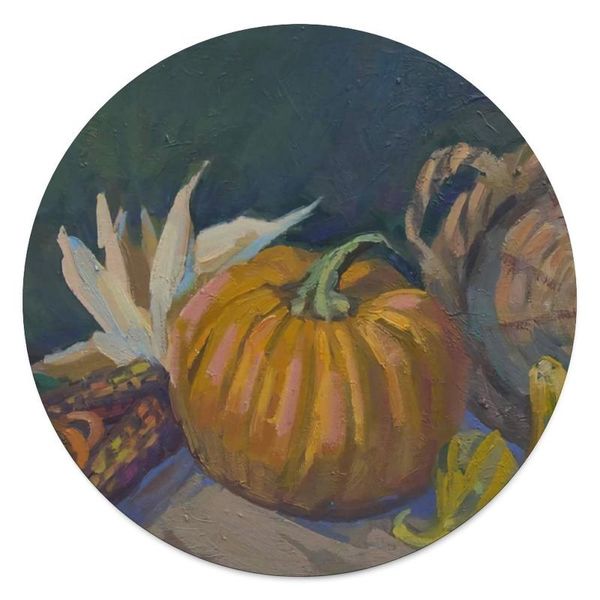 

pumpkin blanket soft round bedspread aesthetic fleece meditation blankets