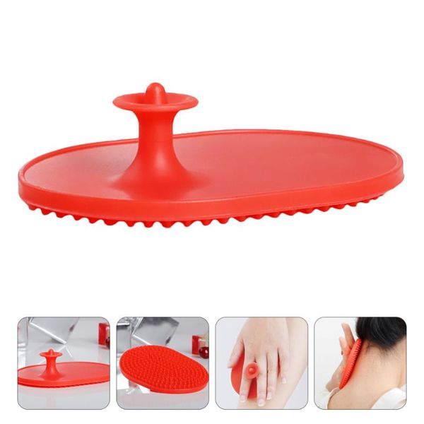 

hair brushes 1pc practical body brush silicone massager meridian, Silver