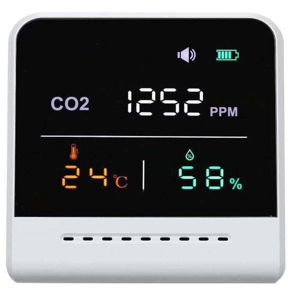 

gas analyzers air quality monitor,co2 meter indoor carbon dioxide detector infrared induction large lcd display monitor