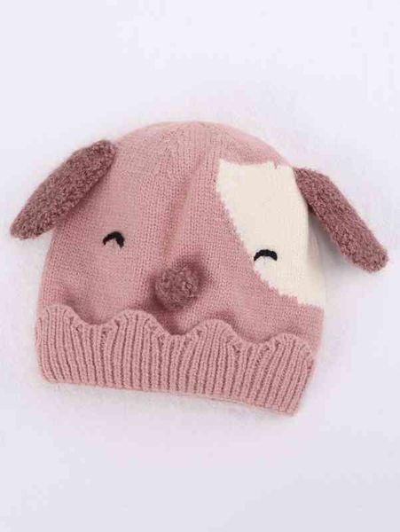 

baby cartoon dog design beanie she, Yellow