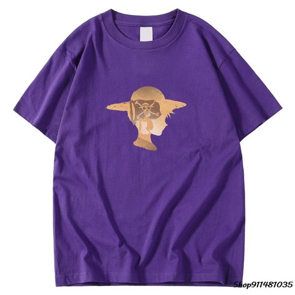 

straw hat japanese cartoon print men's tee shirt summer clothing fashion style tshirts short sleeves loose mens t-shirts, White;black