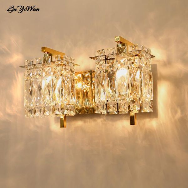 

wall lamp post-modern crystal creative living room corridor aisle light luxury bedroom bedside