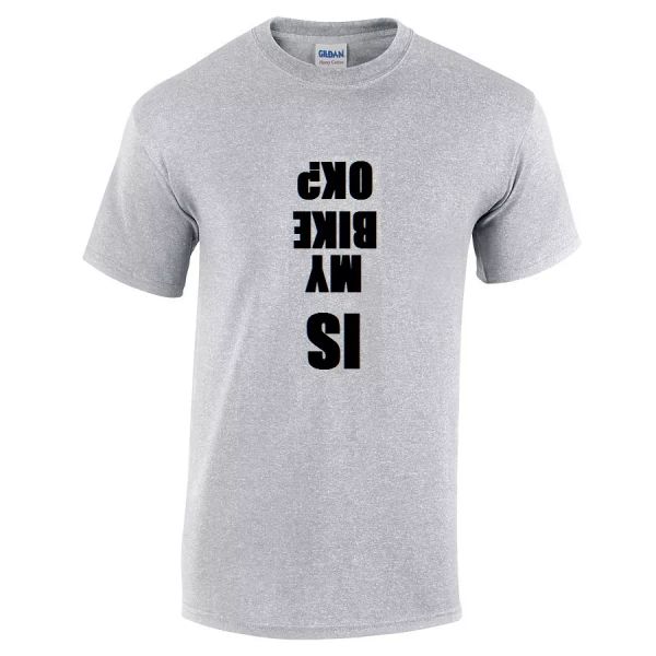 

is my bike ok funny motorcycle bicycle men's t-shirt tee shirt cotton s - 5xl, White;black