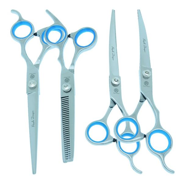 

hair scissors 7.0" pets grooming dogs curved shears japanese steel animal cutting clippers thinning tijeras barbers shear b0010b