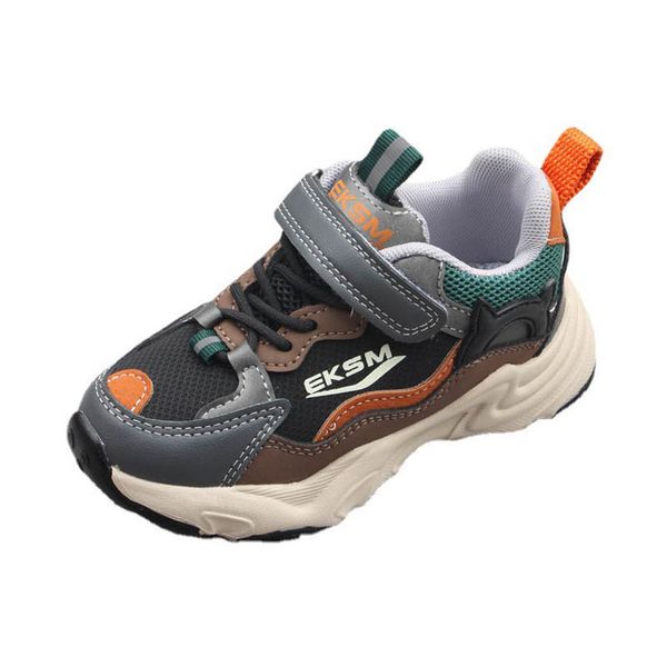 

athletic kids shoes sports footwear toe boys sneakers d1967, Black