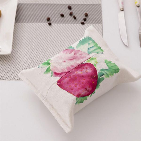 

tissue boxes & napkins cute paper towel napkin case pouch cartoon fruit pattern box living room car container home decor