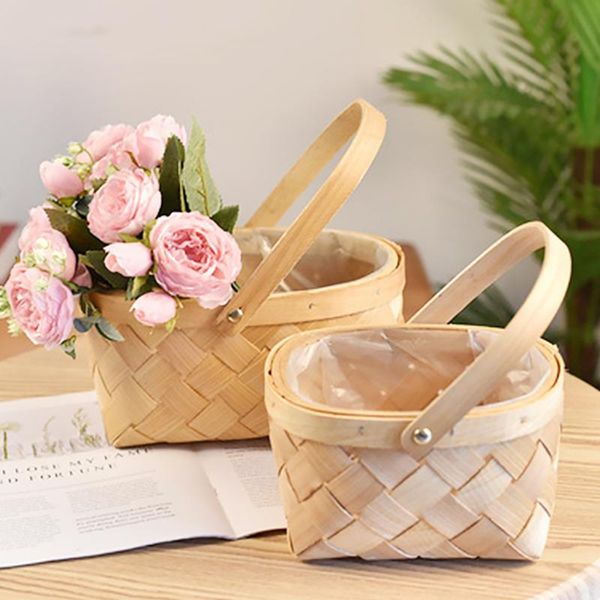 

storage baskets wicker flower basket living room deskfloral decoration furnishings weaving portable picnic