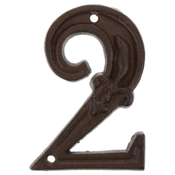 

novelty items retro door address numbers diy cast iron home number 2 for apartment