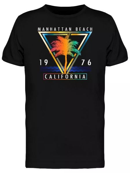 

california miami summer logo men's tee -image by shutterstock, White;black