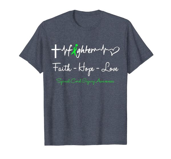 

faith hope love spinal cord injury fighter shirt, White;black