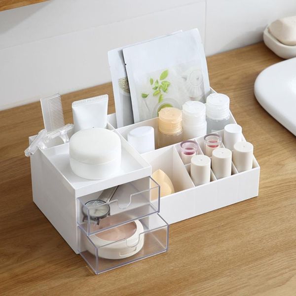 

storage boxes & bins makeup organizer stationery vanity large capacity box bathroom counter jewelry cosmetic desk drawer sundries nail polis