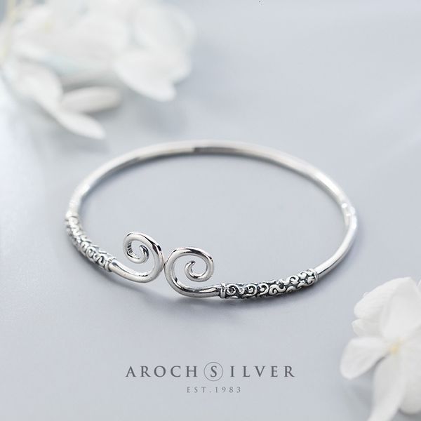 

female s925 silver fashion bracelet thai silver hoop charm temperament personality open hand jewelry female s2665, Black