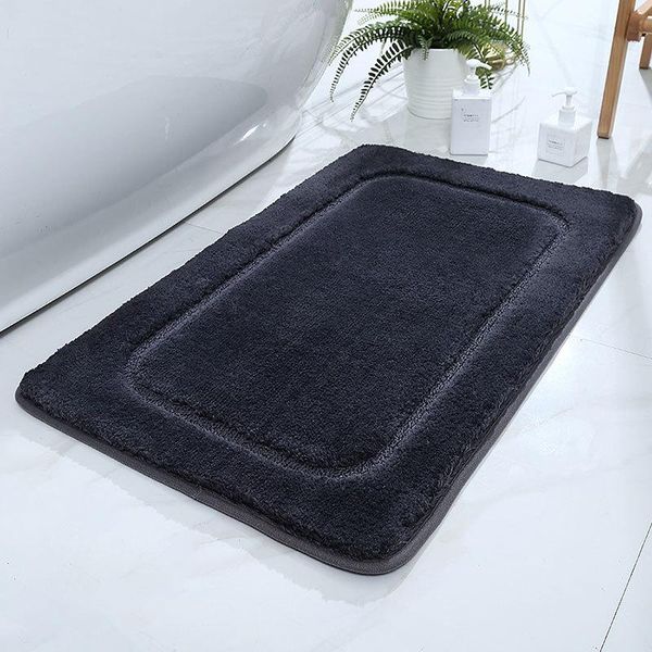 

thickened water absorbing floor mat bathroom toilet antiskid solid color simple bedroom bedside carpet bath mats