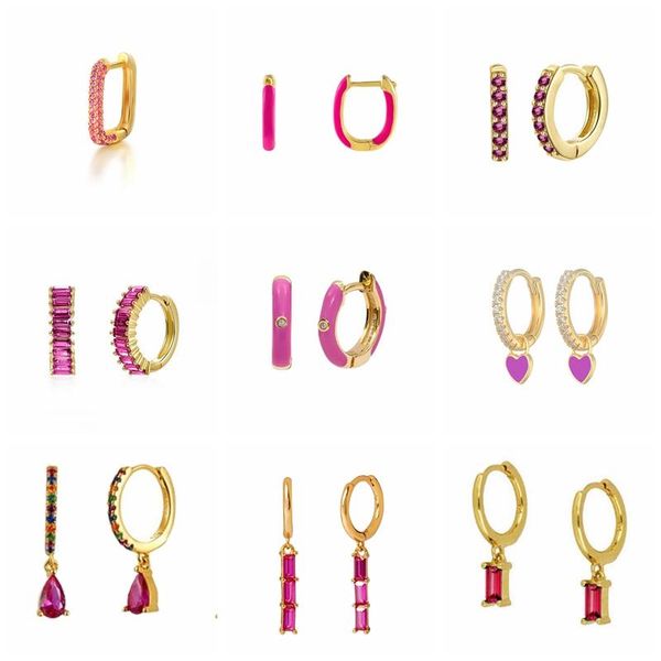

dangle & chandelier canner earrings for women 925 sterling silver red zircon girl earring pendientes mom gift 2021 trend vintage