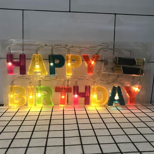 

battery power christmas decorative led string light garland holiday party lamp letter happy birthday fairy lights festoon decoration