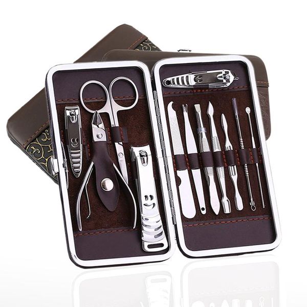 

nail art kits 12 in 1 manicure tools set nails clipper scissors tweezer knife sets for with leather case