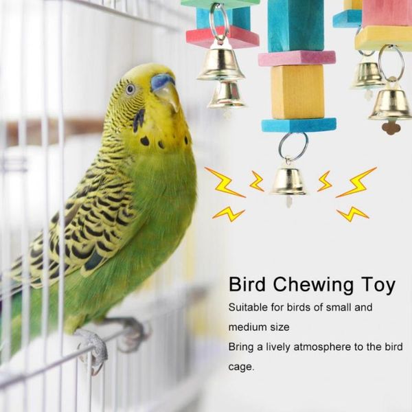 

other bird supplies universal pet parrot colorful wooden plastic chewing hanging toy for cage decoration