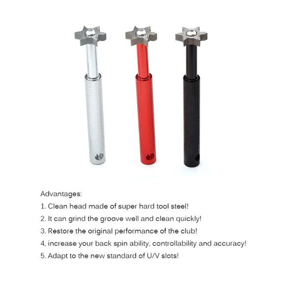 

golf training aids head clean have 6 groove sharpener different cutting end quick durable stainless steel ball tool