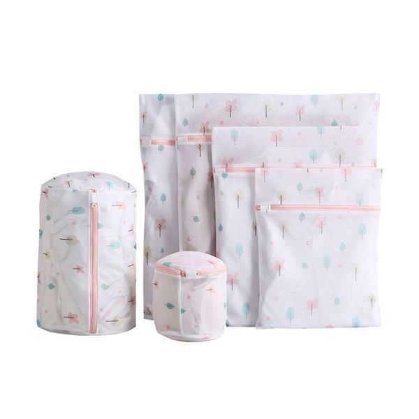 

laundry bag printing protective washing fine mesh set polyester tree style supplies different size bags