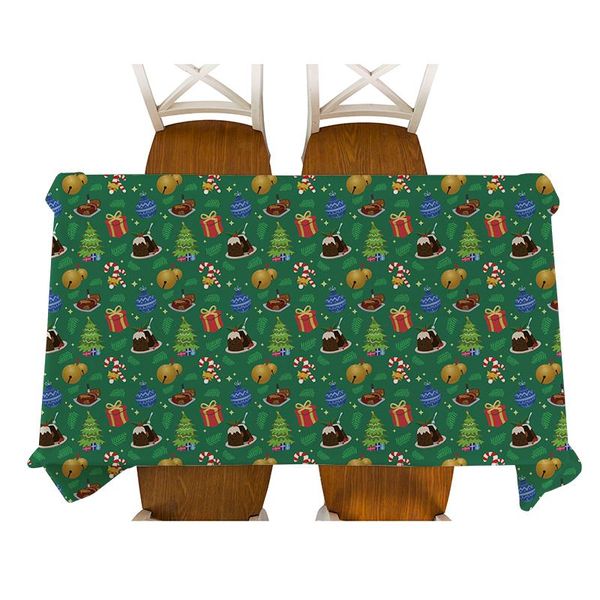 

table cloth cartoon animals elk geometric pine conetree christmas santa tablecloth linen waterproof wedding decoration tapete