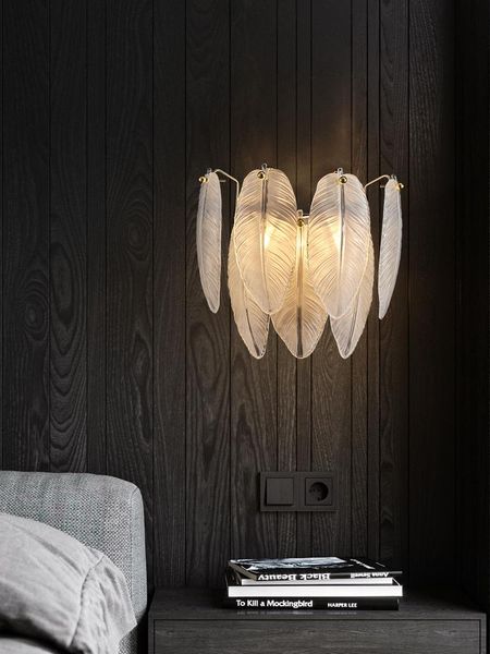 

glass wall lamp modern personality living room bedroom bedside aisle creative light luxury