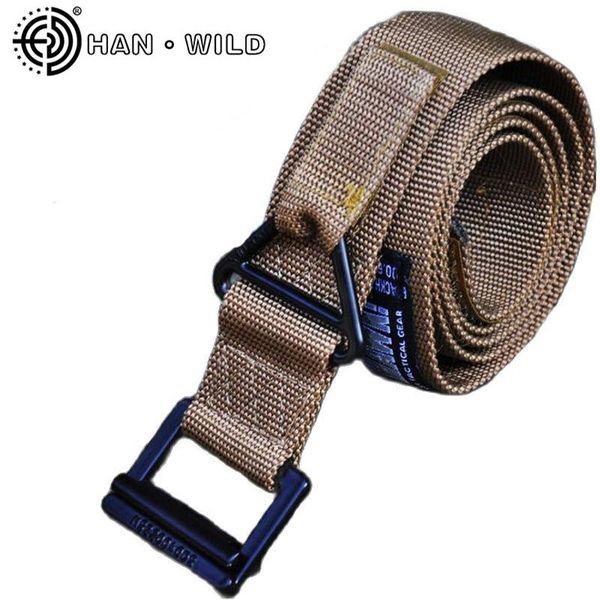 

belts nylon military tactical belt men descent rescue magnetic buckle adjustable hunting training male jeans waist strap, Black;brown