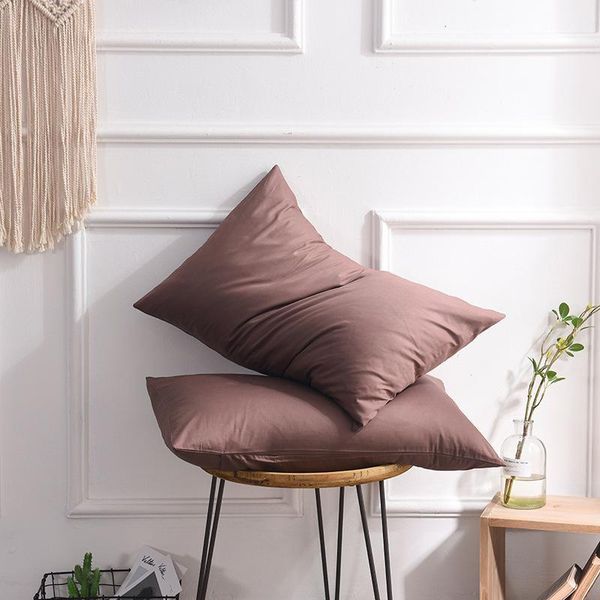 

pillow case 40 100% cotton pillowcase solid color cushion cover for home el sleeping bedding rectangle decor 48x74cm