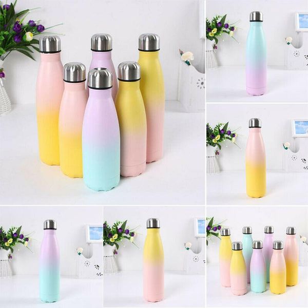 

water bottles rainbow flask stainless steel double wall vacuum insulated gym bottle