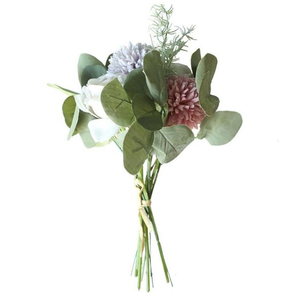

decorative flowers & wreaths 1 bunch fabric roses artificial flower ornaments green plants ornament