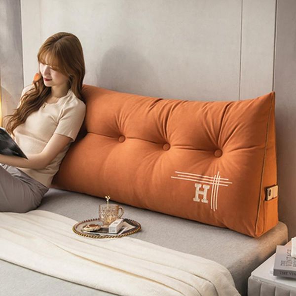Travesseiro multifuncional longo de alta qualidade luxo simples único duplo casa el cama almofada sofá macio simplicidade moderna