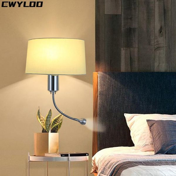 

american fabric wall lamp indoor lighting simple led bedside bedroom el study e27