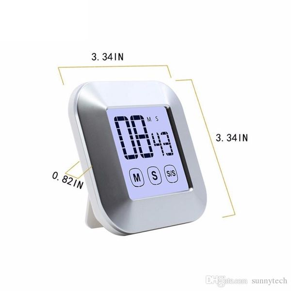 Touchscreen LCD Digitaler Küchentimer Praktischer Kochtimer Countdown Count Up Wecker Küche (ohne Batterie) RRD7532