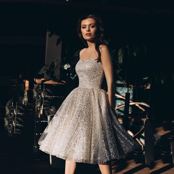 

bling bling short prom dresses lace sequined sweetheart ruffled evening gowns party celebrity robe de soiree vestido festa longo, Black