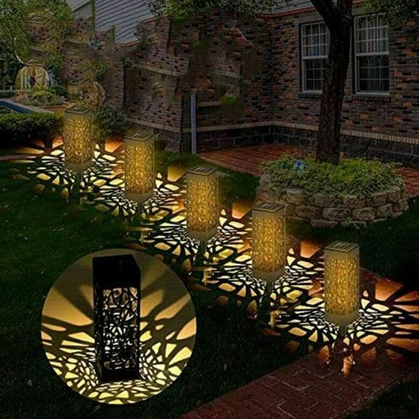 

solar led aesthetic hollow lawn lights garden spotlights waterproof outdoor decoration drop interior&external