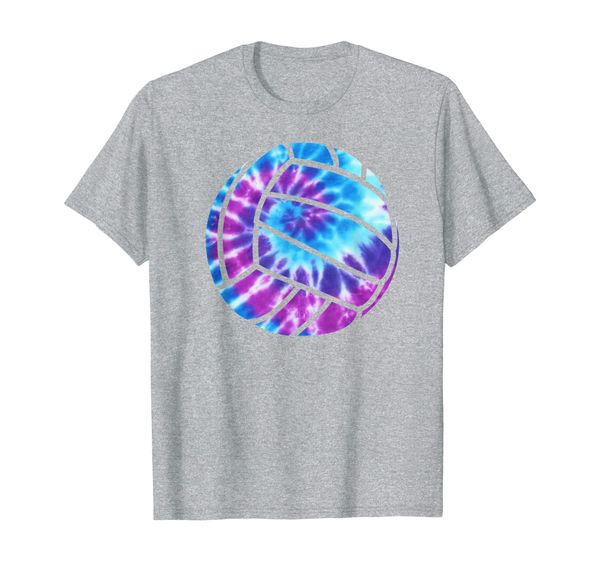 

volleyball tie dye blue purple teenage girls perfect gift t-shirt, White;black
