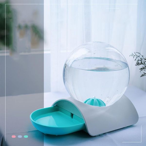 

pet dog cat bowl automatic water feeder 2.8l bubble container fountain dispenser for cats drinking multiple colors 2021 bowls & feeders