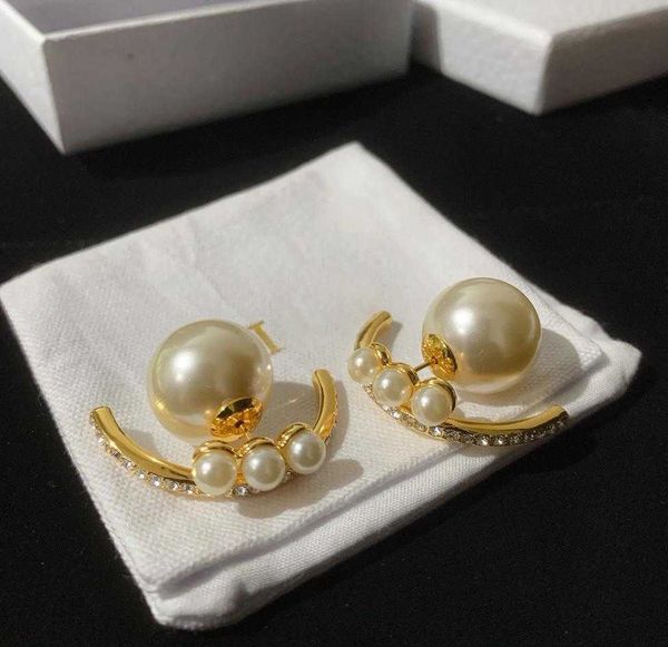 

the fashion designer 2021 d a letter from stud earrings in early spring new products, Golden;silver