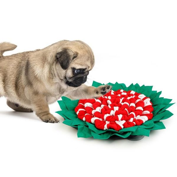 

kennels & pens 1 piece dogs snuffle mat plush pet leak food anti choking with suction cup puppy slowing feeding dog mats accessories