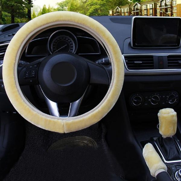 

steering wheel covers pink soft plush wool cover furry fluffy car accessory