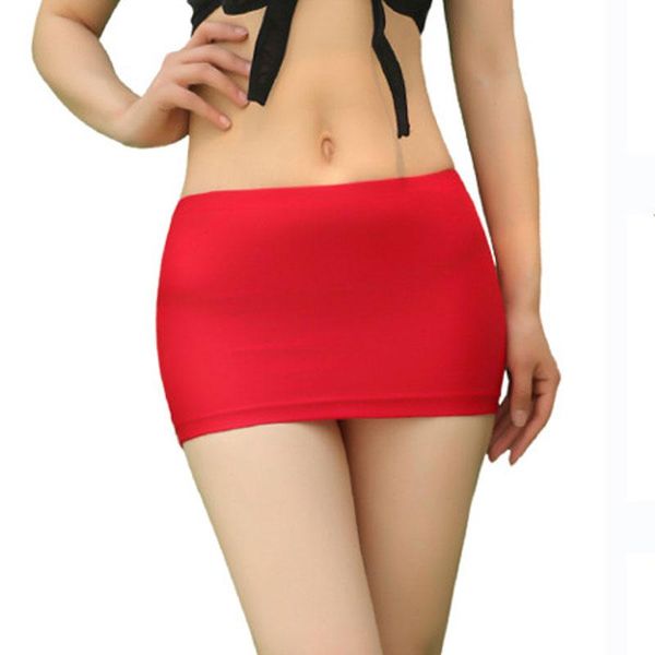 women tight pencil cute skirt ice silk smooth see through micro mini sheer cosplay ol erotic wear candy color f skirts, Black