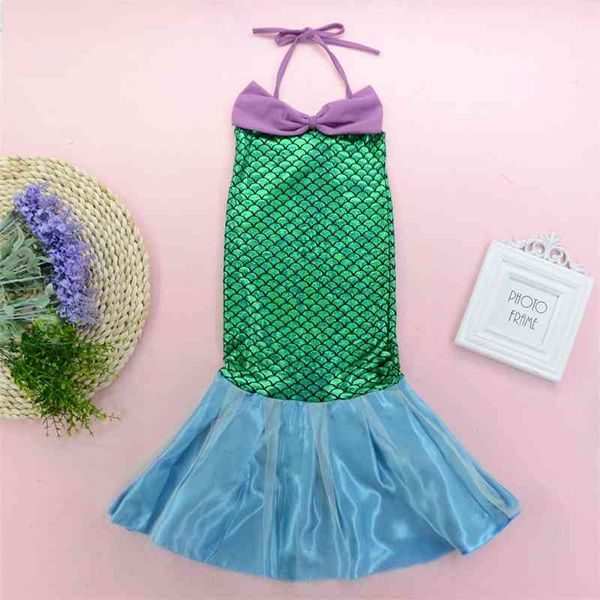 

ins girls dress suspender children's mermaid princess performance dress halloween sexy, Black;red