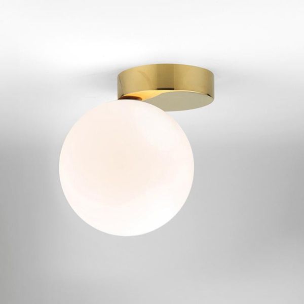 

wall lamp nordic glass ball ceiling modern led white globe round light fixtures mounted lighting lustre corridor luminiare