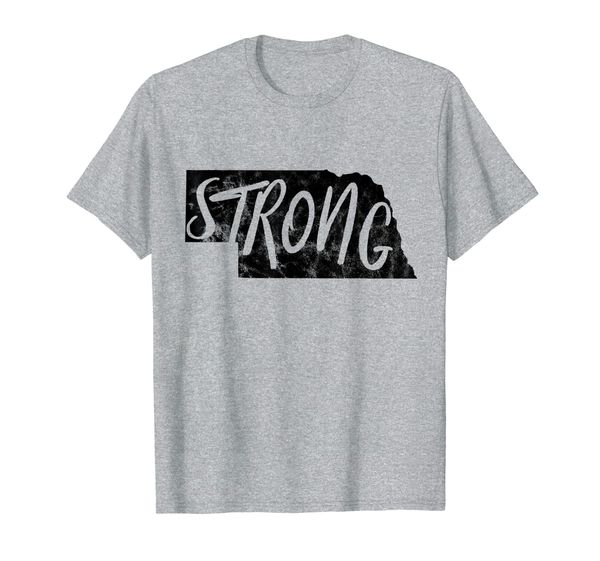 

nebraska-strong vintage distressed tshirt gift for men women, White;black