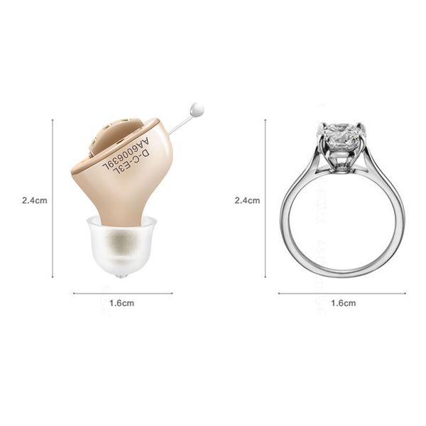 

mini invisible hearing aid amplifier rechargeable in ear small sound headphone hearing aid for seniors severe loss earbud devicescouts