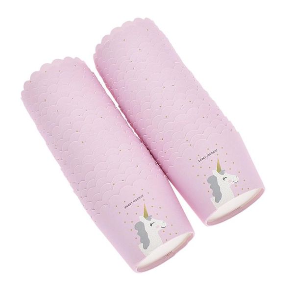 

packaging dinner service 50pcs disposable baking paper cup cartoon unicorns party tableware diy supplies decoration drop