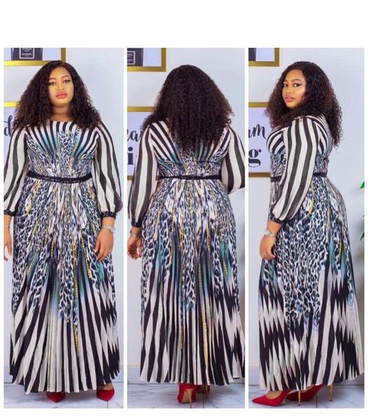 

ethnic clothing african dresses for women dashiki stripe print pleated maxi africa dress robe africaine femme bazin plus size clothes, Red