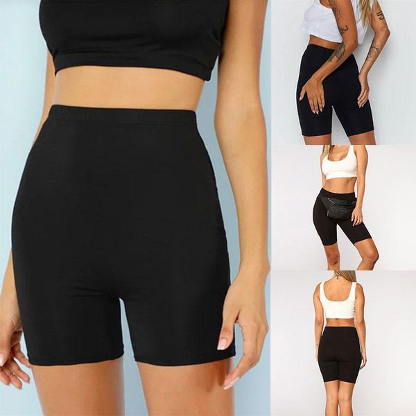 

women summer thin soft bike shorts stretch basic short solid black for femme clothes pantalones sweatpants strike women's, White;black
