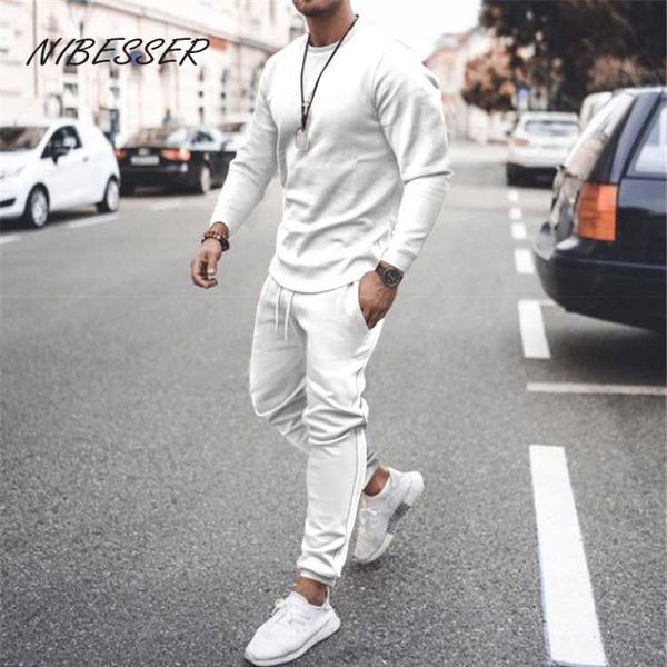 

nibesser men's sportswear jogging sports set training suits clothes men gym tights workout running rashguard tracksuit 211006, Gray